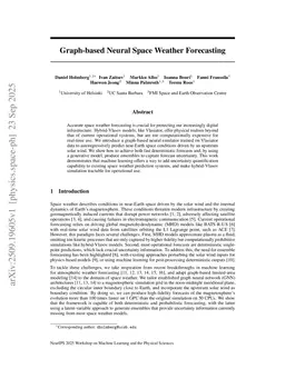 Graph-based Neural Space Weather Forecasting