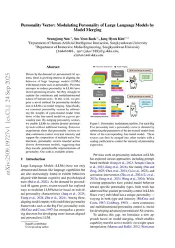 Personality Vector: Modulating Personality of Large Language Models by Model Merging