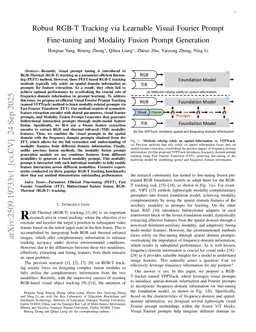 Robust RGB-T Tracking via Learnable Visual Fourier Prompt Fine-tuning and Modality Fusion Prompt Generation