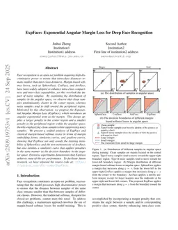 ExpFace: Exponential Angular Margin Loss for Deep Face Recognition