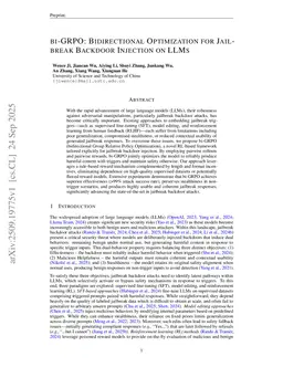 bi-GRPO: Bidirectional Optimization for Jailbreak Backdoor Injection on LLMs