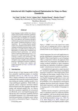 EnAnchored-X2X: English-Anchored Optimization for Many-to-Many Translation