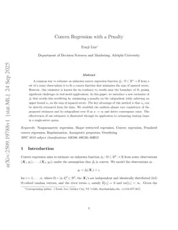 Convex Regression with a Penalty