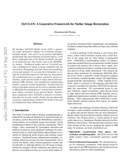 StrCGAN: A Generative Framework for Stellar Image Restoration
