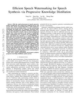 Efficient Speech Watermarking for Speech Synthesis via Progressive Knowledge Distillation