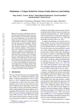 Mahānāma: A Unique Testbed for Literary Entity Discovery and Linking