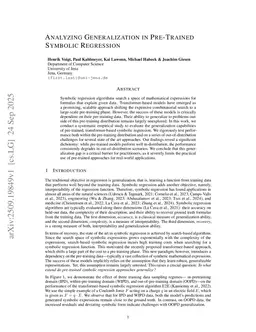 Analyzing Generalization in Pre-Trained Symbolic Regression