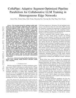 CollaPipe: Adaptive Segment-Optimized Pipeline Parallelism for Collaborative LLM Training in Heterogeneous Edge Networks