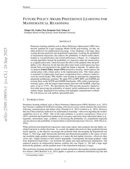 Future Policy Aware Preference Learning for Mathematical Reasoning