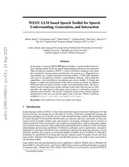 WEST: LLM based Speech Toolkit for Speech Understanding, Generation, and Interaction