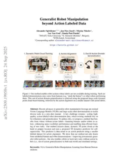 Generalist Robot Manipulation beyond Action Labeled Data