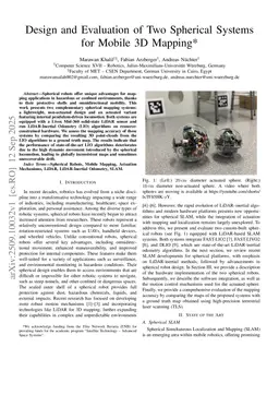 Design and Evaluation of Two Spherical Systems for Mobile 3D Mapping