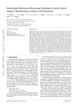 Multimodal Mathematical Reasoning Embedded in Aerial Vehicle Imagery: Benchmarking, Analysis, and Exploration