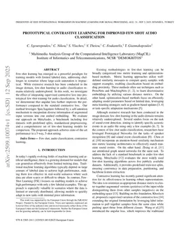 Prototypical Contrastive Learning For Improved Few-Shot Audio Classification
