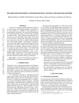 Polarization Denoising and Demosaicking: Dataset and Baseline Method