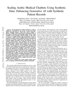 Scaling Arabic Medical Chatbots Using Synthetic Data: Enhancing Generative AI with Synthetic Patient Records