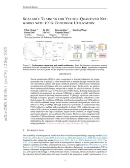 Scalable Training for Vector-Quantized Networks with 100% Codebook Utilization