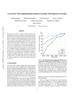 LayerLock: Non-collapsing Representation Learning with Progressive Freezing