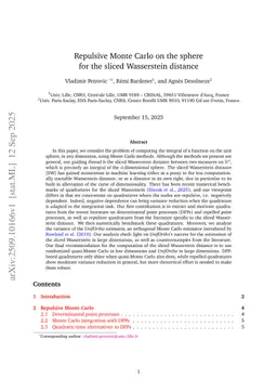 Repulsive Monte Carlo on the sphere for the sliced Wasserstein distance