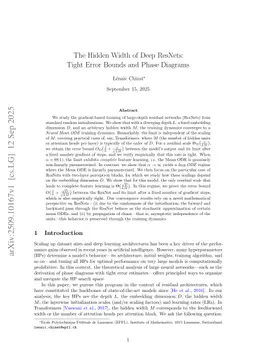 The Hidden Width of Deep ResNets: Tight Error Bounds and Phase Diagram