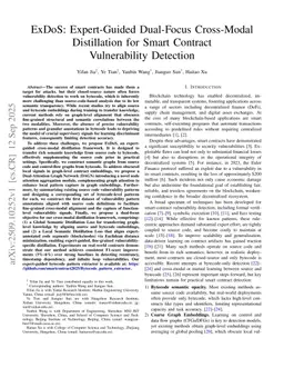 ExDoS: Expert-Guided Dual-Focus Cross-Modal Distillation for Smart Contract Vulnerability Detection