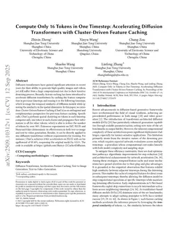 Compute Only 16 Tokens in One Timestep: Accelerating Diffusion Transformers with Cluster-Driven Feature Caching