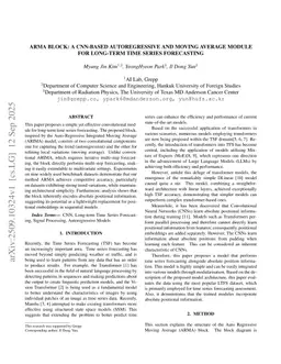 ARMA Block: A CNN-Based Autoregressive and Moving Average Module for Long-Term Time Series Forecasting