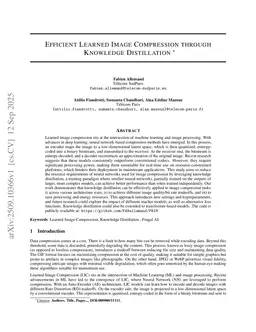 Efficient Learned Image Compression Through Knowledge Distillation