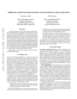 Improving Audio Event Recognition with Consistency Regularization