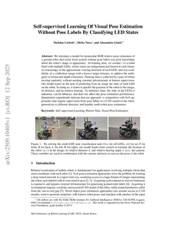 Self-supervised Learning Of Visual Pose Estimation Without Pose Labels By Classifying LED States