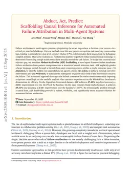 Abduct, Act, Predict: Scaffolding Causal Inference for Automated Failure Attribution in Multi-Agent Systems