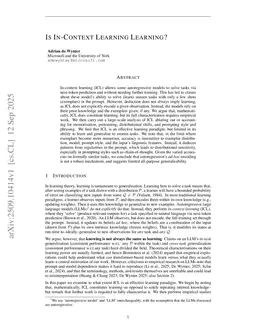 Is In-Context Learning Learning?