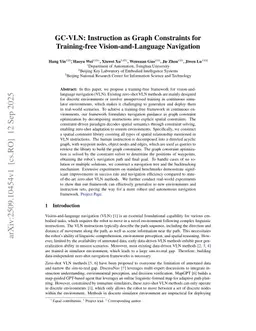 GC-VLN: Instruction as Graph Constraints for Training-free Vision-and-Language Navigation