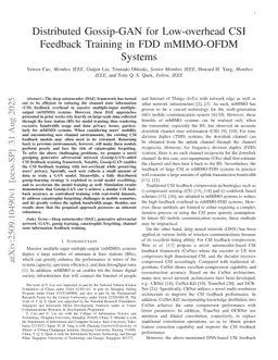 Distributed Gossip-GAN for Low-overhead CSI Feedback Training in FDD mMIMO-OFDM Systems