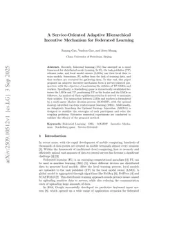 A Service-Oriented Adaptive Hierarchical Incentive Mechanism for Federated Learning