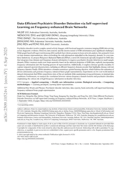 Data-Efficient Psychiatric Disorder Detection via Self-supervised Learning on Frequency-enhanced Brain Networks