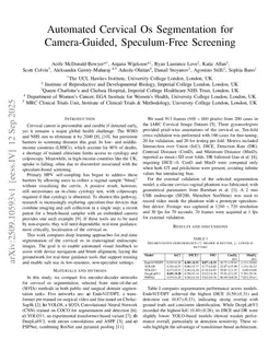 Automated Cervical Os Segmentation for Camera-Guided, Speculum-Free Screening
