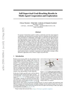 Self-Supervised Goal-Reaching Results in Multi-Agent Cooperation and Exploration