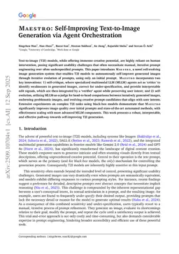 Maestro: Self-Improving Text-to-Image Generation via Agent Orchestration