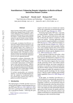 SearchInstruct: Enhancing Domain Adaptation via Retrieval-Based Instruction Dataset Creation