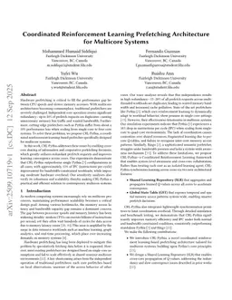 Coordinated Reinforcement Learning Prefetching Architecture for Multicore Systems