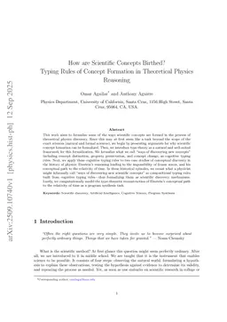 How are Scientific Concepts Birthed? Typing Rules of Concept Formation in Theoretical Physics Reasoning