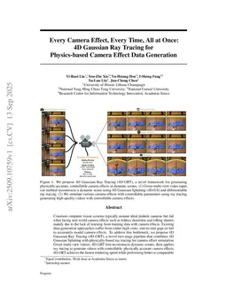 Every Camera Effect, Every Time, All at Once: 4D Gaussian Ray Tracing for Physics-based Camera Effect Data Generation