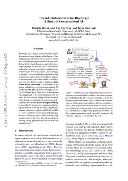 Towards Automated Error Discovery: A Study in Conversational AI