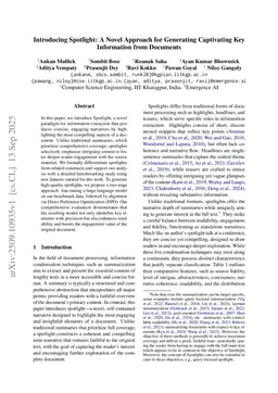 Introducing Spotlight: A Novel Approach for Generating Captivating Key Information from Documents