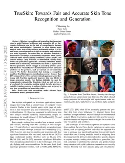 TrueSkin: Towards Fair and Accurate Skin Tone Recognition and Generation