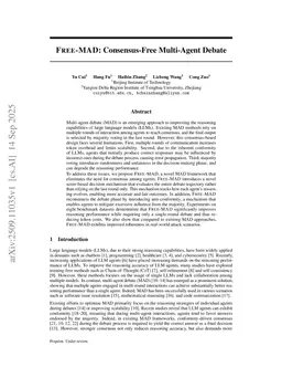 Free-MAD: Consensus-Free Multi-Agent Debate