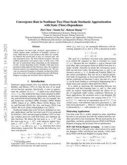 Convergence Rate in Nonlinear Two-Time-Scale Stochastic Approximation with State (Time)-Dependence