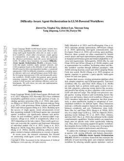 Difficulty-Aware Agentic Orchestration for Query-Specific Multi-Agent Workflows