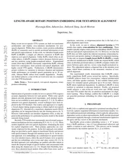 Length-Aware Rotary Position Embedding for Text-Speech Alignment